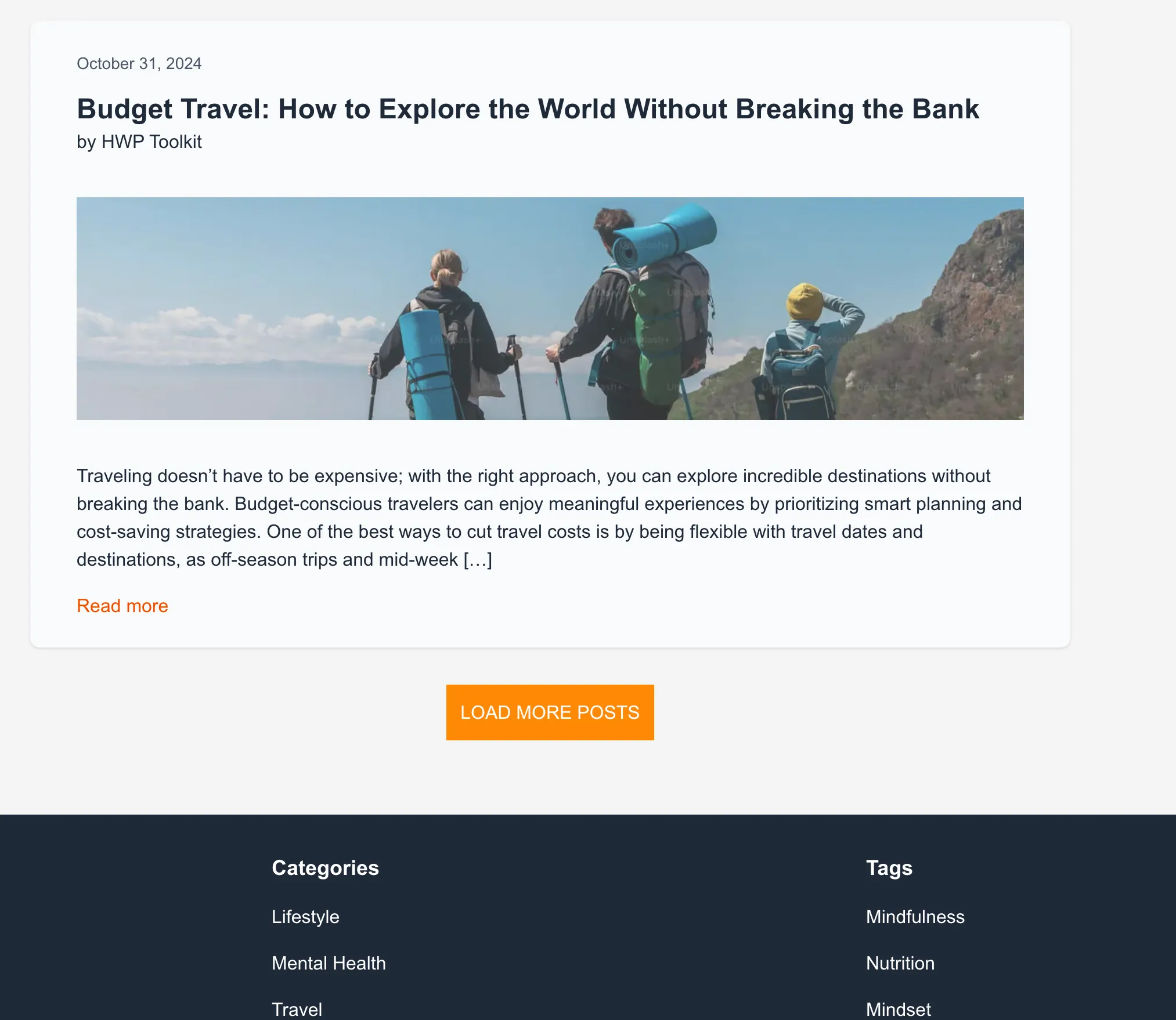 Blog Listing Pagination