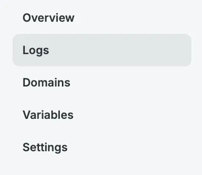 Access logs tab in User Portal